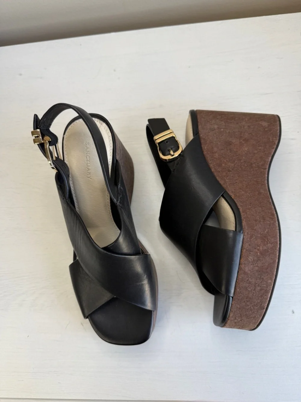 Sanctuary Nouveau Platform Wedge Sandal sz 6